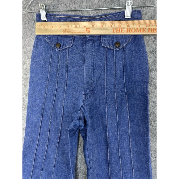 Vtg 70's Taylorsville Denim Jeans Women's Girl's Bell Bottoms Flare Size 0 USA - Picture 8 of 10